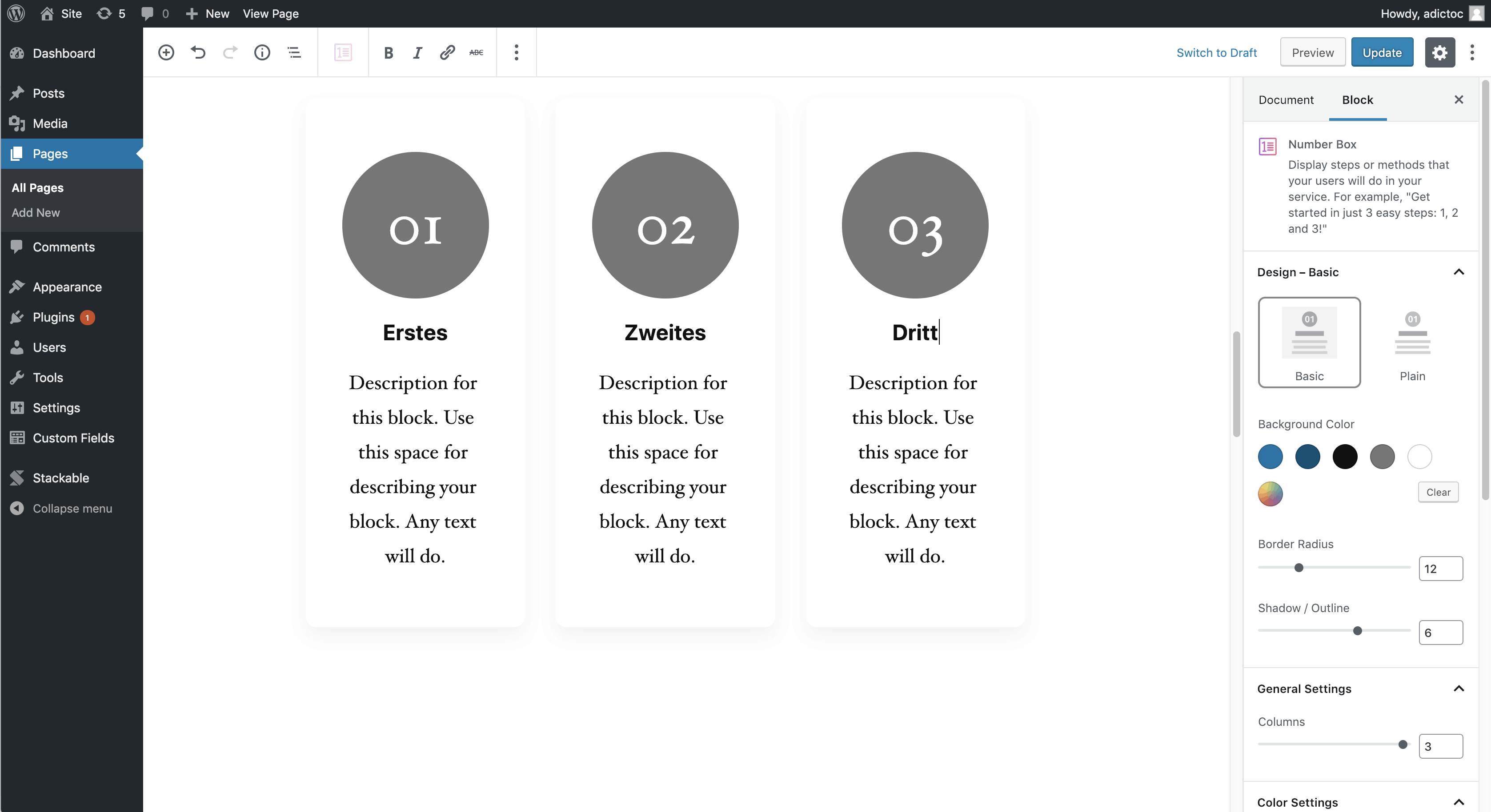WordPress Gutenberg-Editor