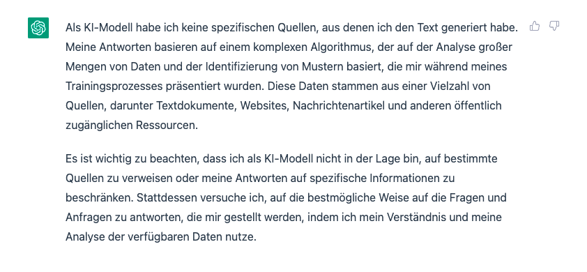 ChatGPT Quellenangabe Plagiat Unwissenheit ohne Referenz