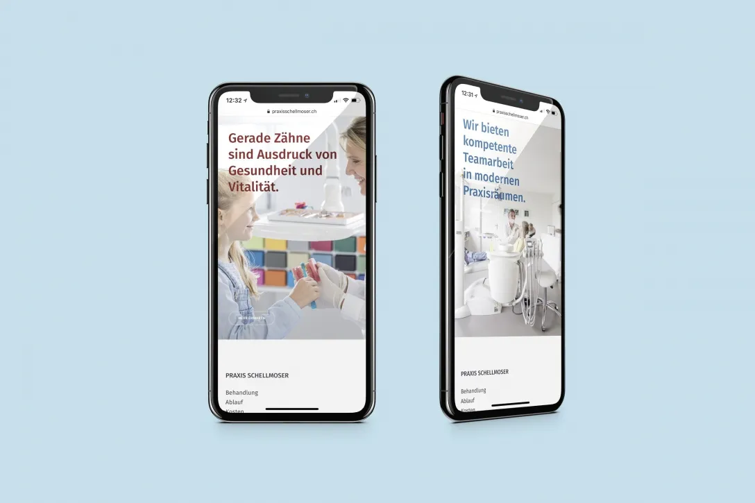 Mobile, klare Botschaft, Farbenfroh, gut verständlich 