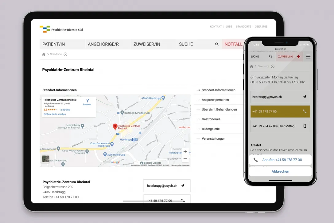 Reduzierte Gestaltung, komfortables Navigieren und Lesen auf Smartphone, Tablet oder Desktop