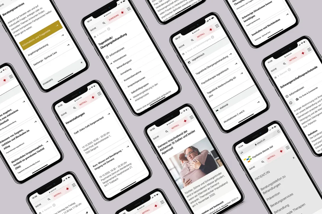 Design-Pattern, Mobile First, User Experience, reduzierte aber funktionale Elemente