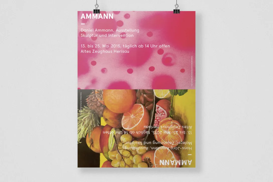 Gestaltung Plakat, Ausstellung von Hans-Jörg und Daniel Ammann, Visueller Auftritt