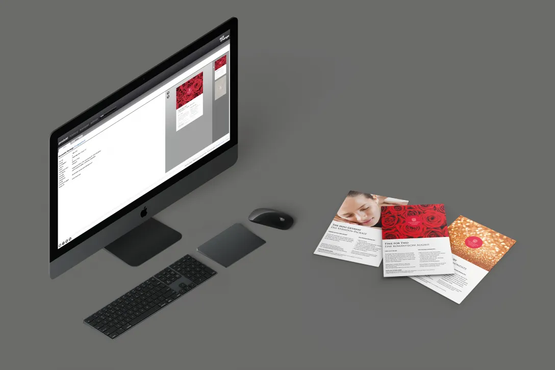 Hinterlegte Druckspezifikationen, Print-PDF generiert automatisch ein Web-PDF, Preview einzelner Seiten, Qualitätssicherheit