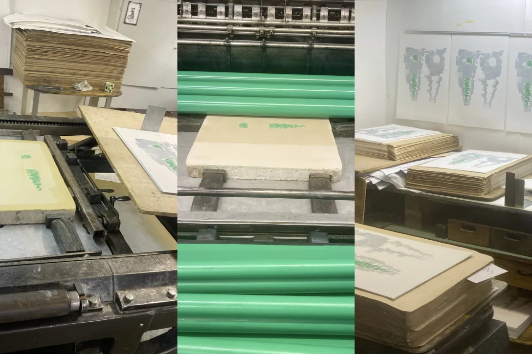 Baratella St.Gallen, Speisekarte, Steindruck, Kunstdruck, klassisch, Druckverfahren, Handwerk